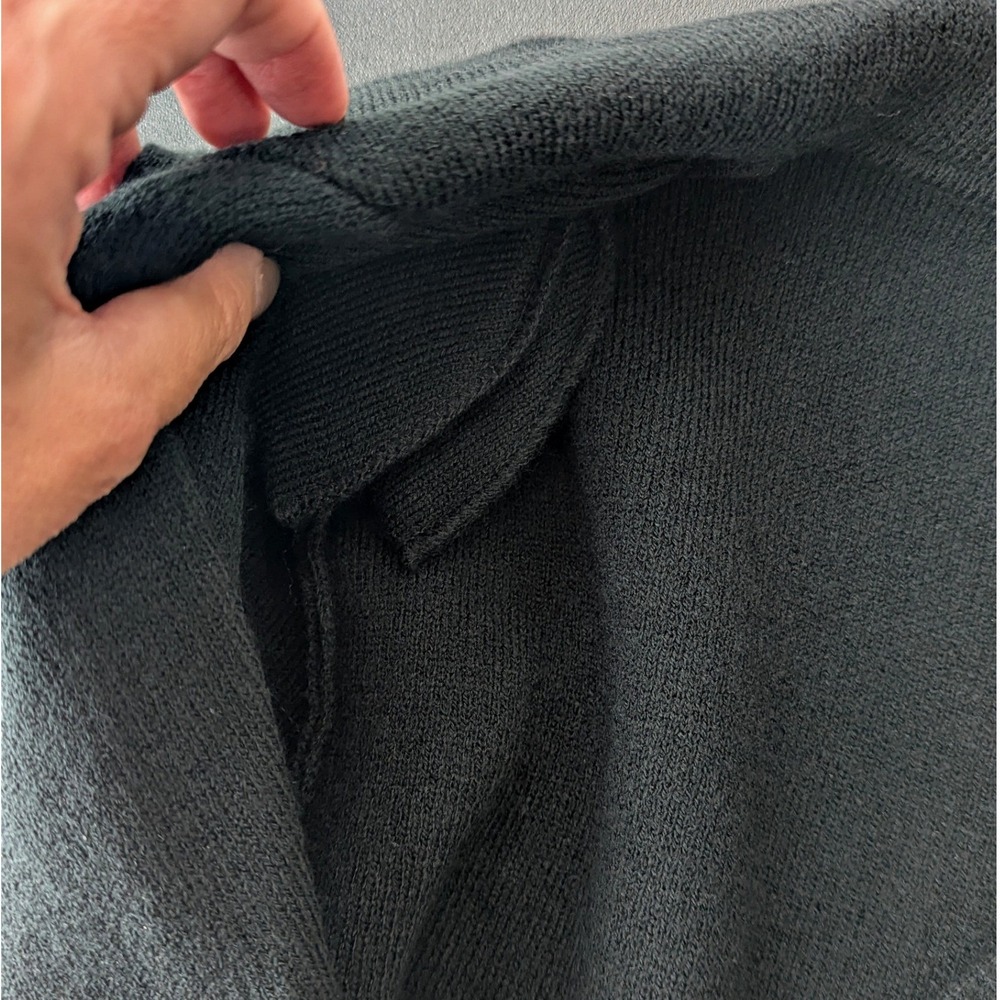 New York & Company NWT Double Breasted Sweater Blazer‎ Gold Button XL Black Knit - Picture 5 of 10
